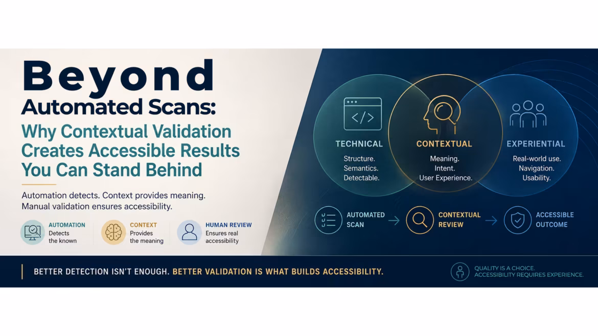 Beyond Automated Scans: Why Contextual Validation Creates Accessible Results You Can Stand Behind